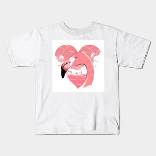 Rose Flamingo Kids T-Shirt